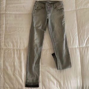 Tractr Girls Grey High Rise Skinny Jeans